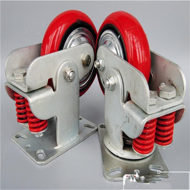 10寸超重型缓冲万向脚轮 5吨双排万向轮