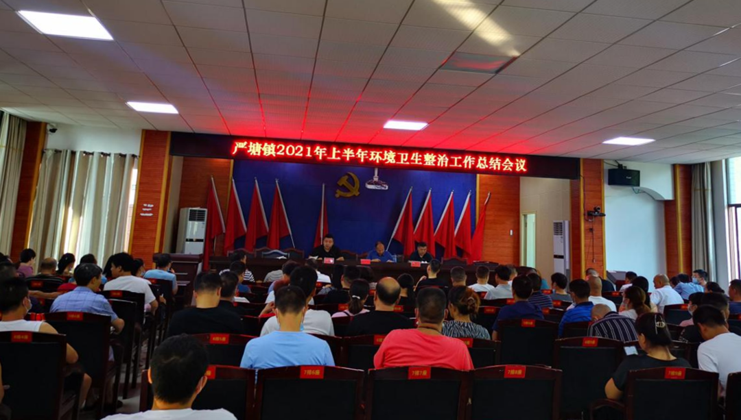 严塘镇召开上半年环境卫生整治工作总结会议