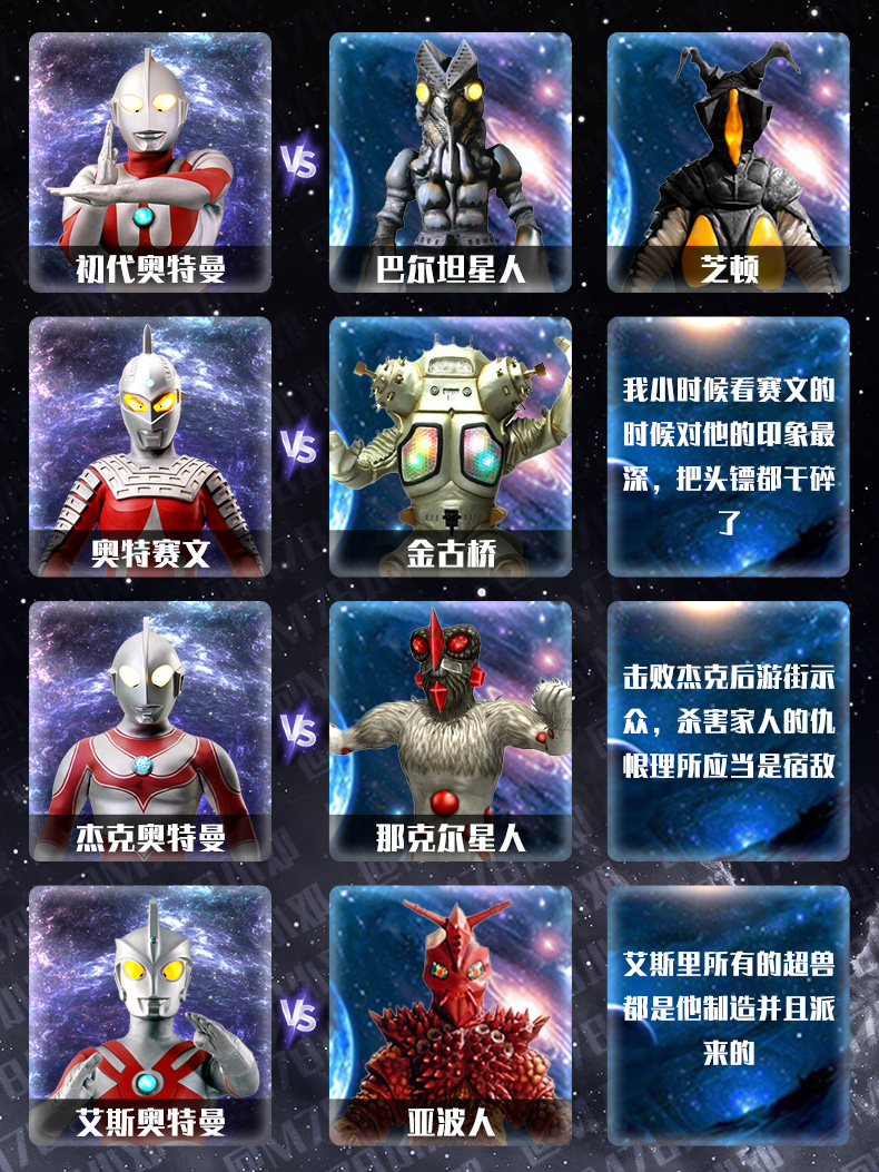 盘点历代奥特曼经典宿敌!