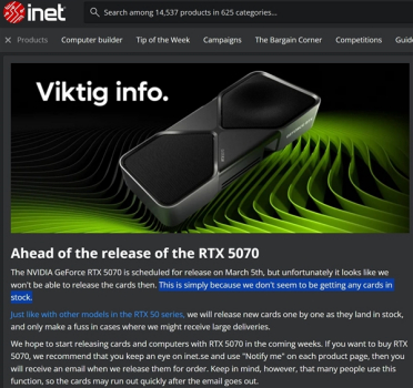 RTX 5070没货还加价 RX 9070原价堆成山！有图有真相