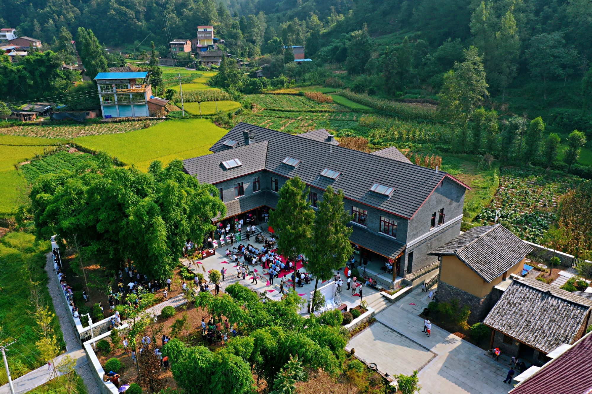 俯瞰"花田间国际乡村创客营地"