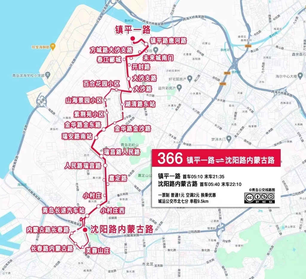 青岛公交932路线路图图片