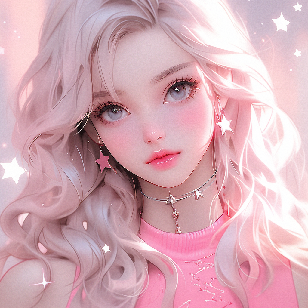 女生头像,粉嫩的女孩子,闪烁着青春的光芒