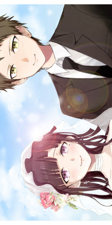 《弹丸论破》日向创x罪木蜜柑,动漫全面屏cp壁纸分享