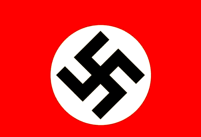 纳粹所采用的符号为左旋且倾斜45度的黑色"卐"字,而佛教中则常采用