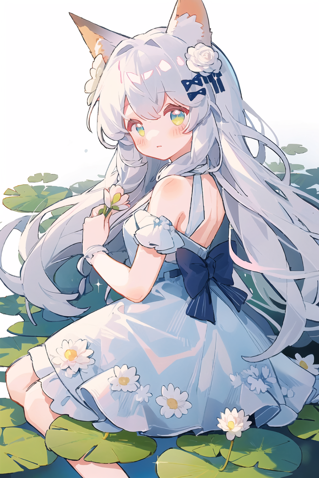 精灵般的二次元女孩:夏日莲花仙子