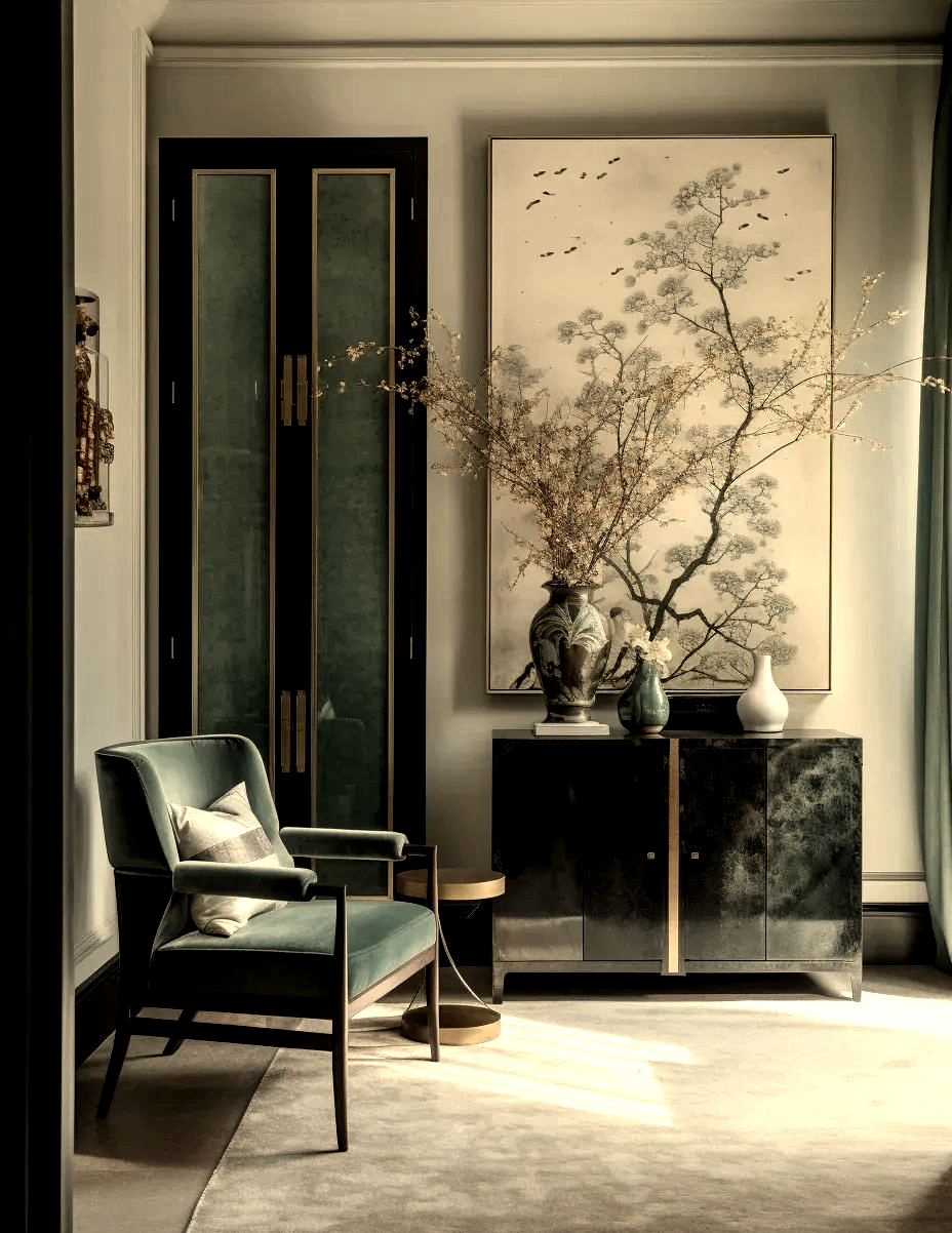 它不仅需要与整体设计风格保持一致,还要精心搭配,通过对比营造出深邃