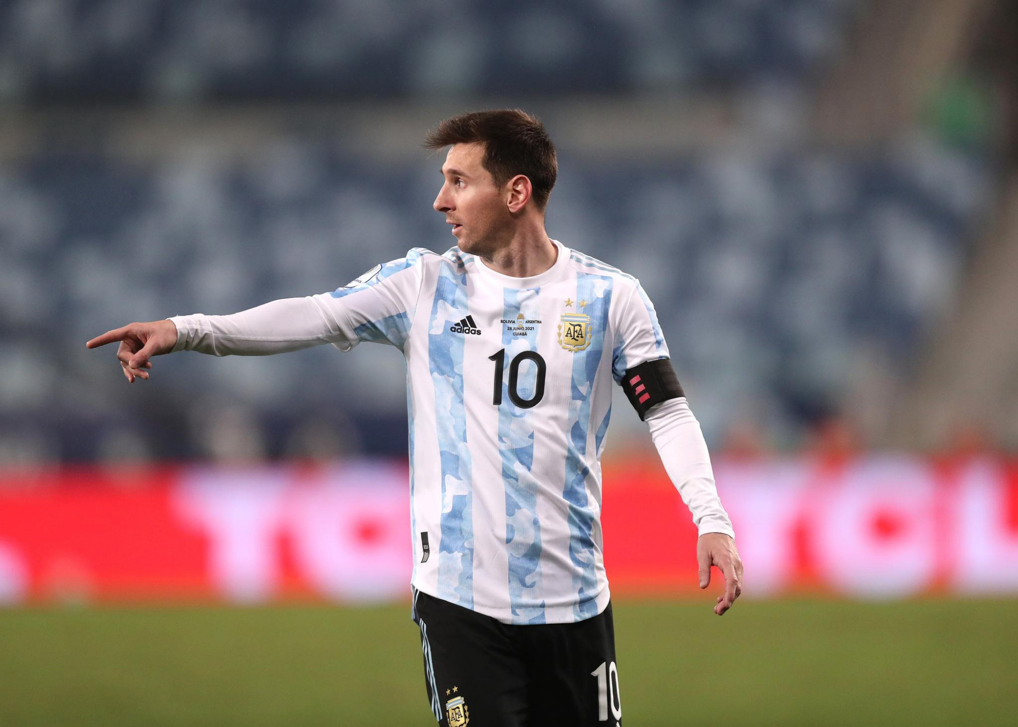梅西正代表阿根廷队征战美洲杯
