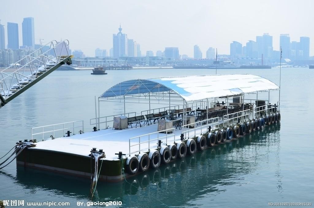 人工湖 浮码头港口机械 趸船 无动力矩形非自航船