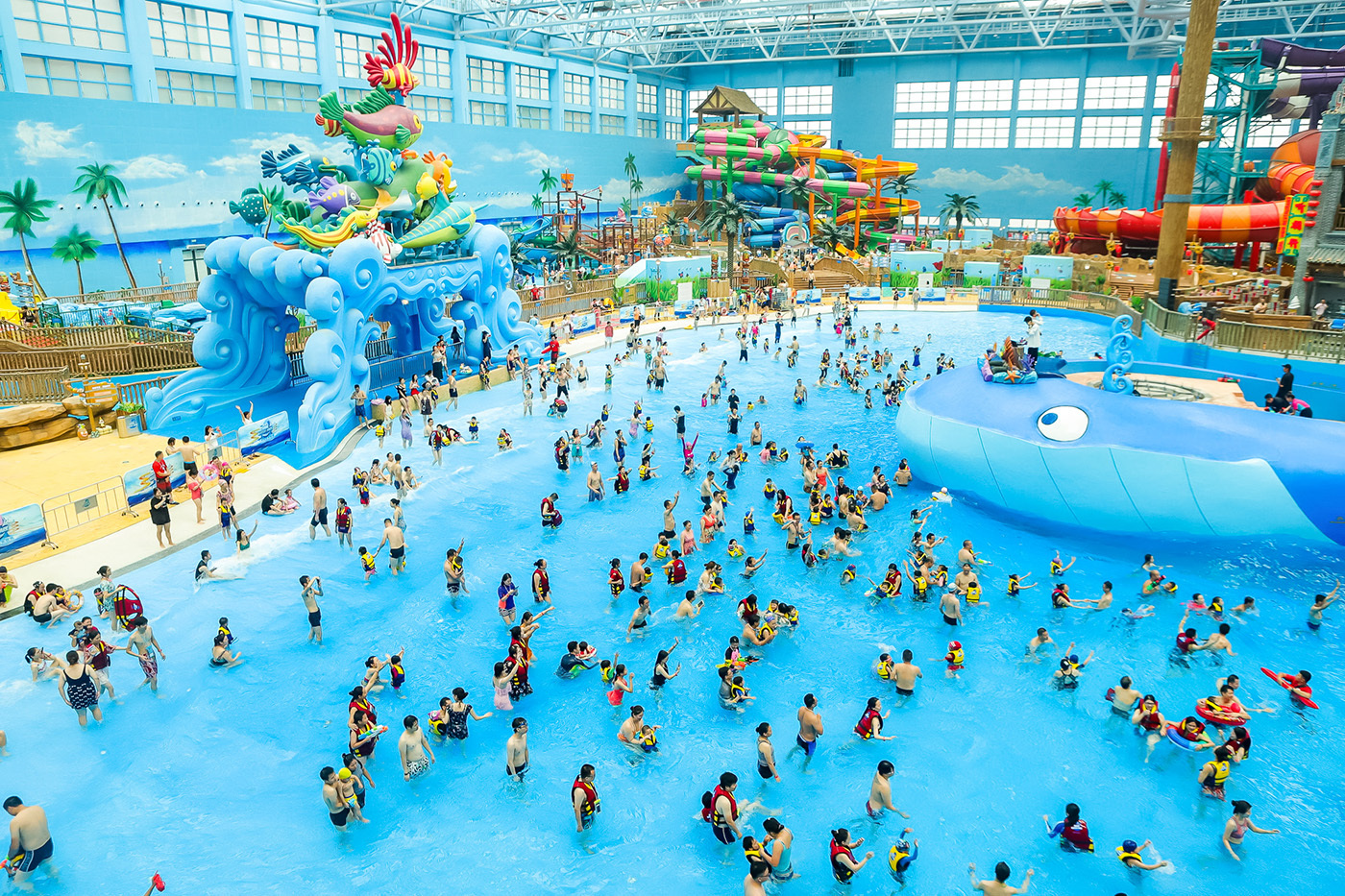 融创乐园,雪世界,水世界,海世界,电影世界,秀场六大版块