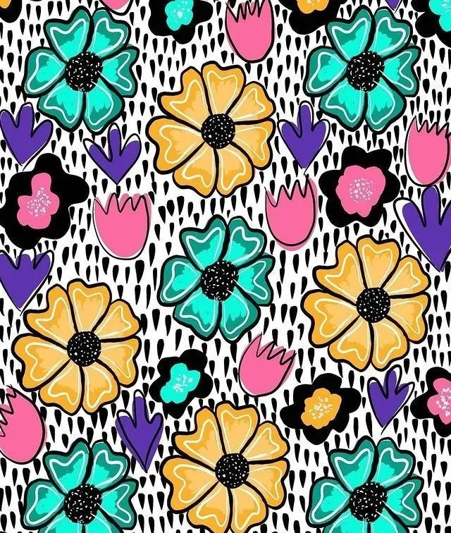 超美!21张别具一格的简笔色彩纹样,一定有你喜欢的一张