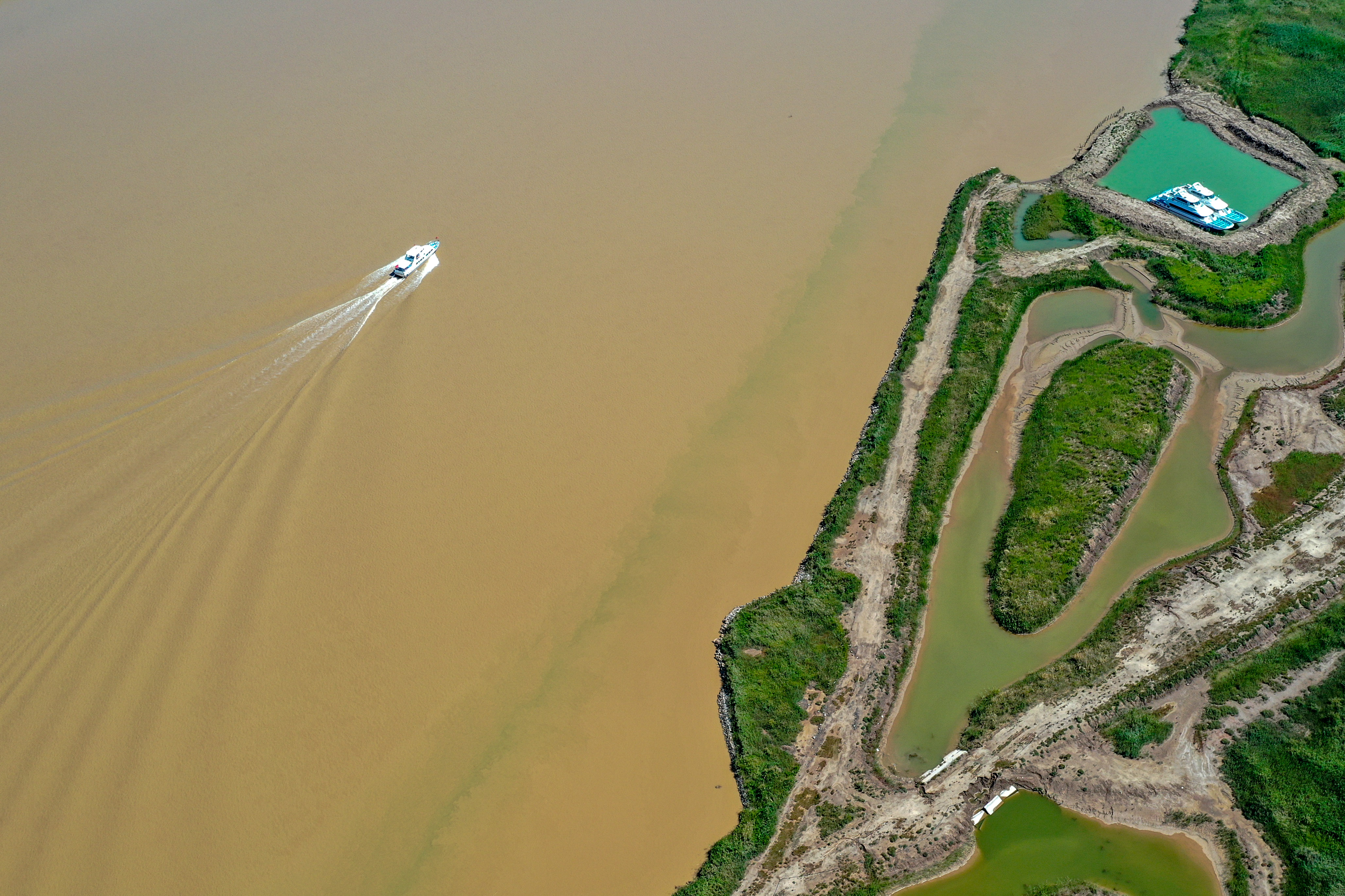 黄河入海口景象壮观图片