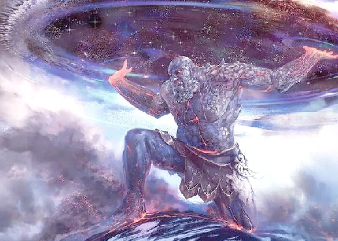 在这个神话故事中,阿特拉斯是一位英勇的泰坦神,曾因犯错被宙斯严厉