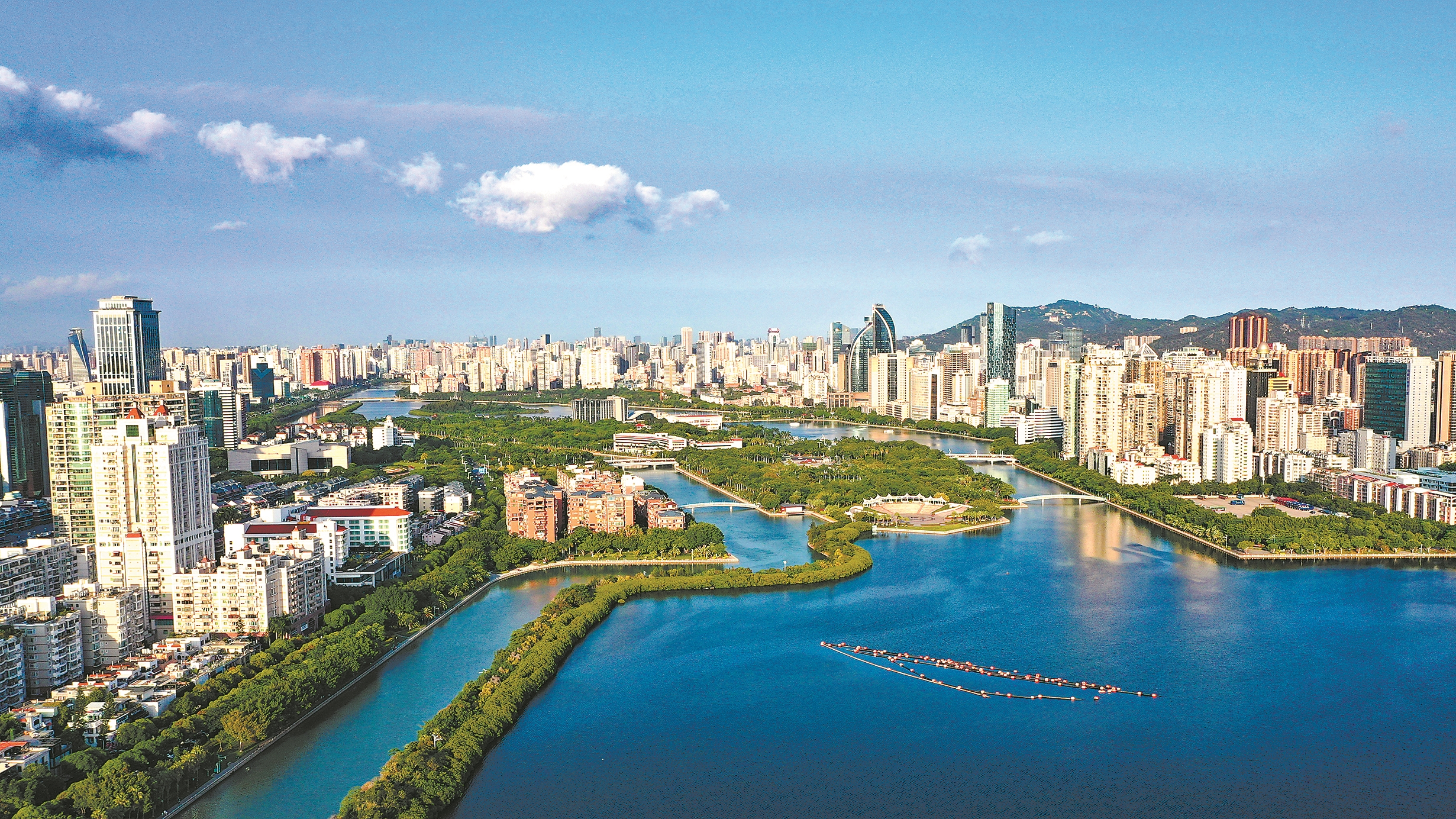 筼筜湖畔 高颜值画卷说芳华