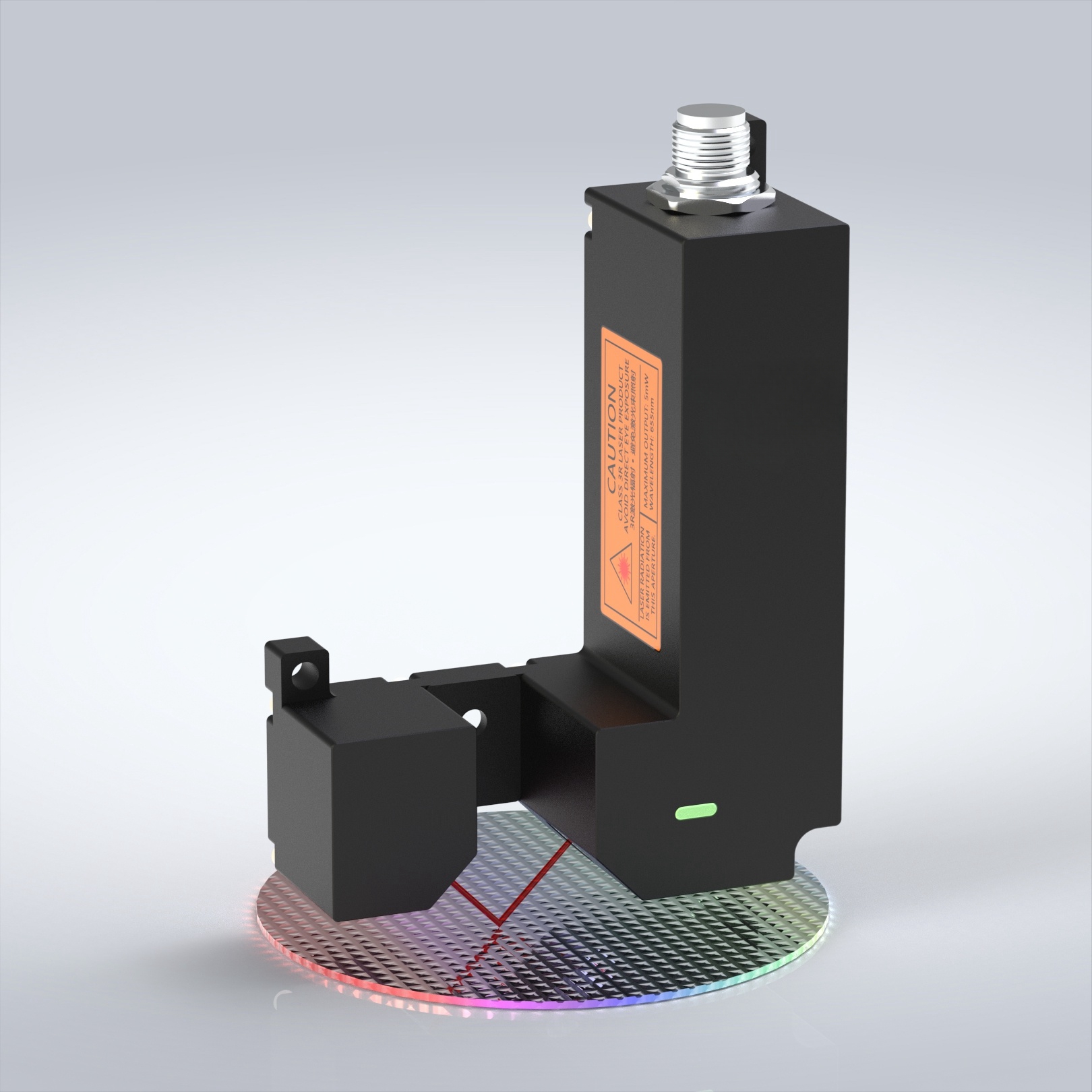 分体式的三角激光位移传感器,适用同轴同点位的测量与加工需求