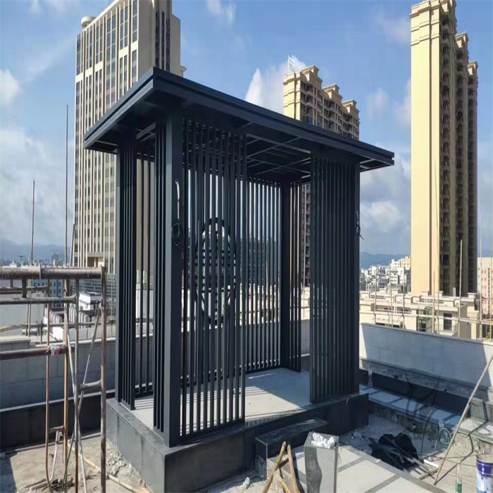 自建房不锈钢艺术性廊架设计 小区景观亭 钢结构凉亭款式看这里