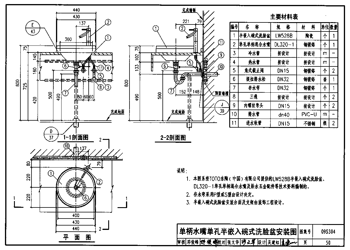 09s304 卫生设备安装图集