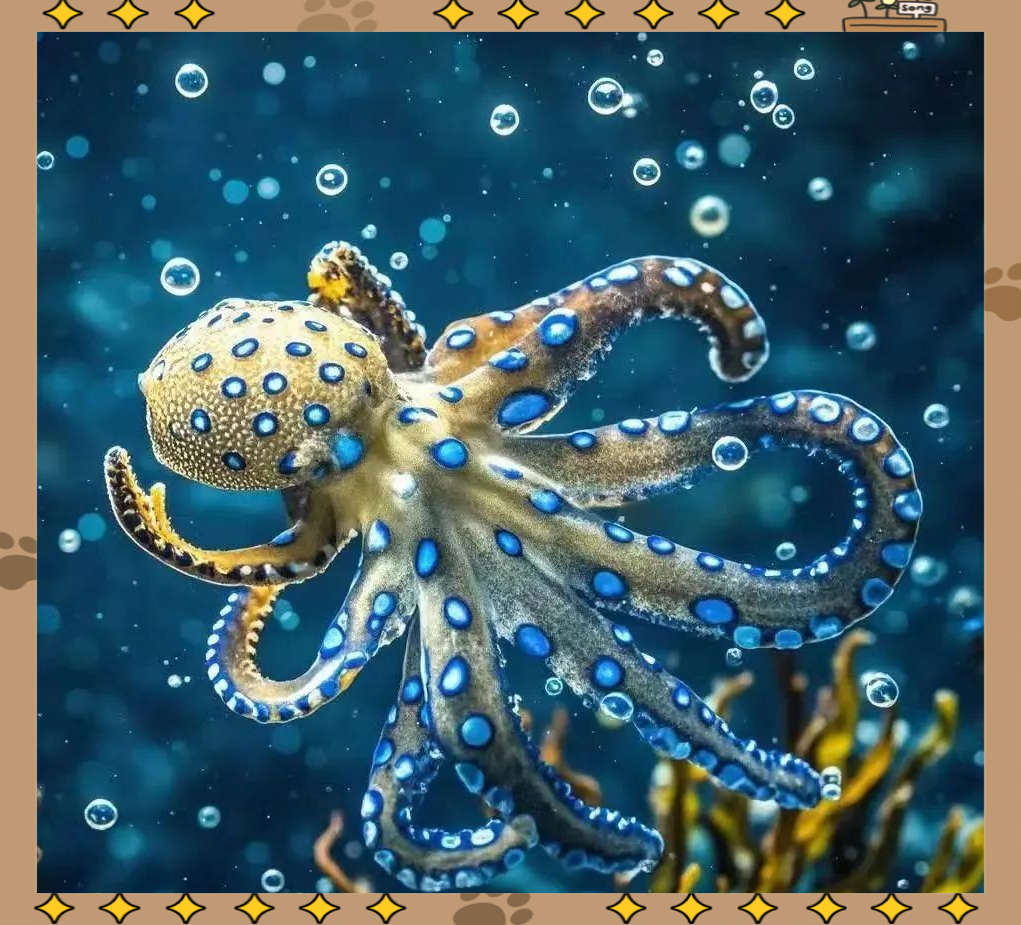 蓝环章鱼:海洋中的神秘生物,既惊艳又致命