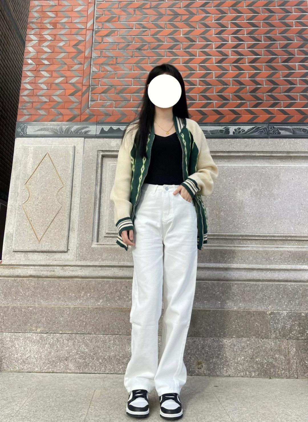 白色阔腿裤穿搭图片