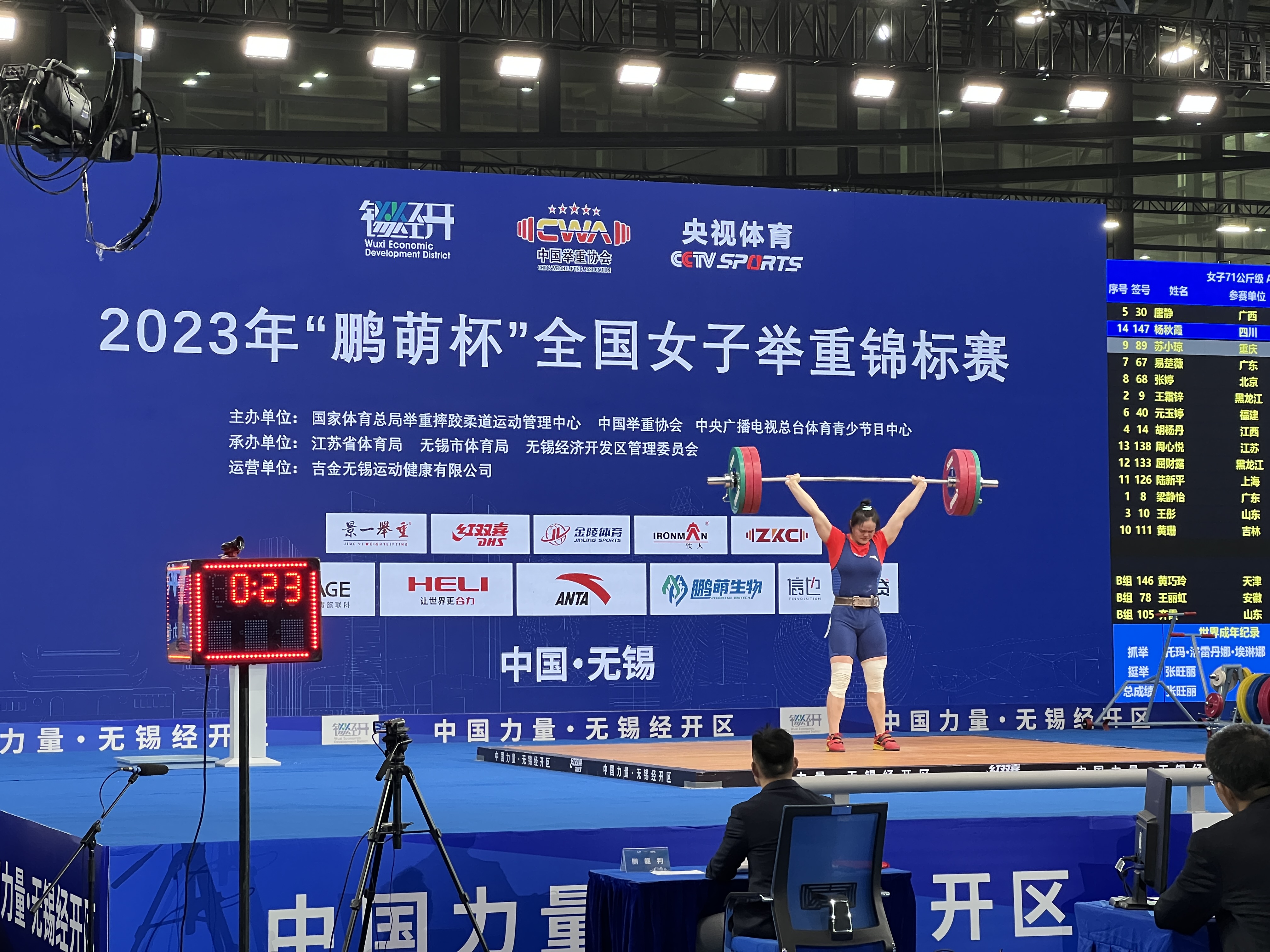 全国女子举重锦标赛 苏小琼稳健发挥收获两金