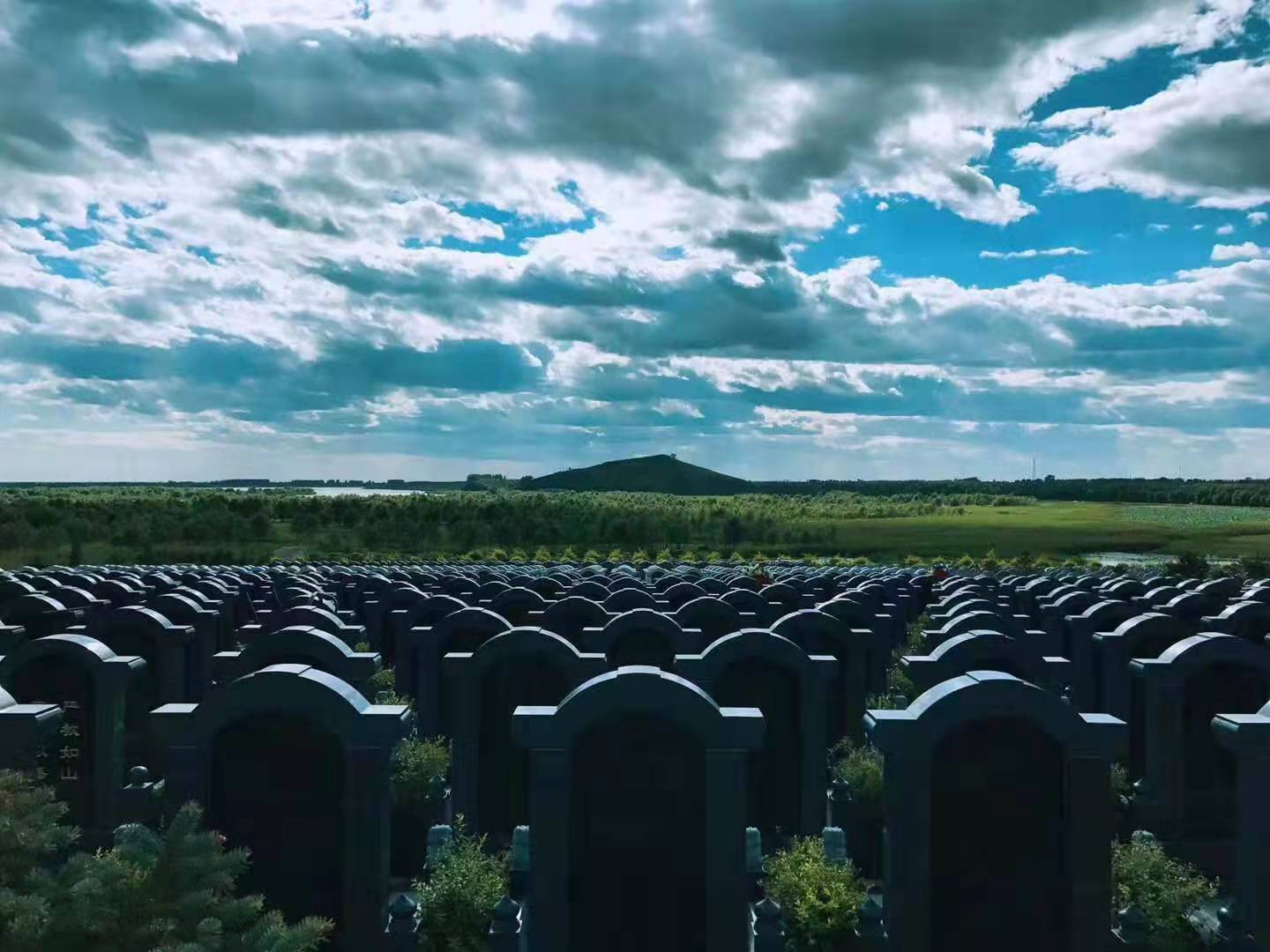 沈阳隆宝山公墓园区墓碑 碑型展示