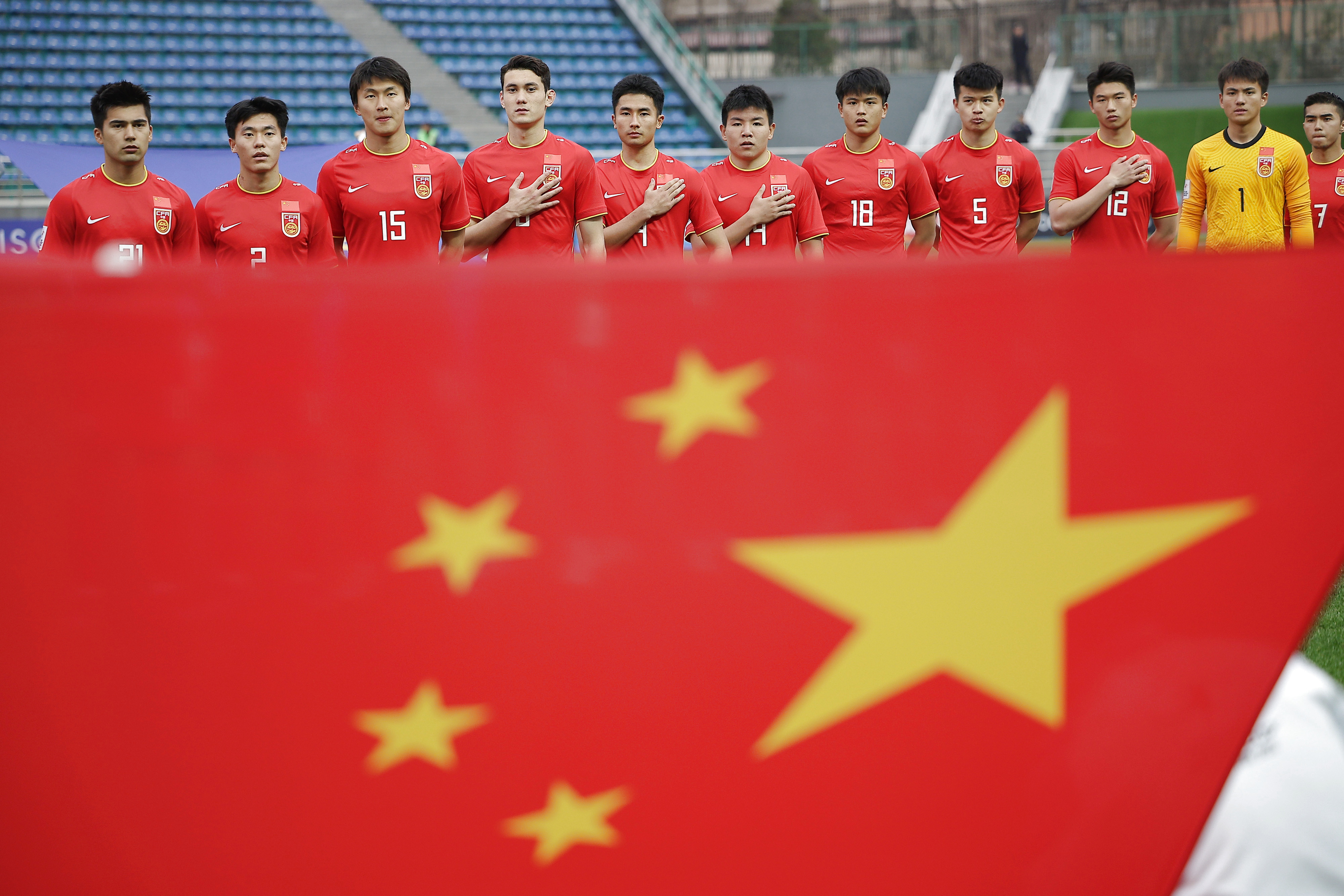 足球——u20亚洲杯:中国队对阵吉尔吉斯斯坦队(7)
