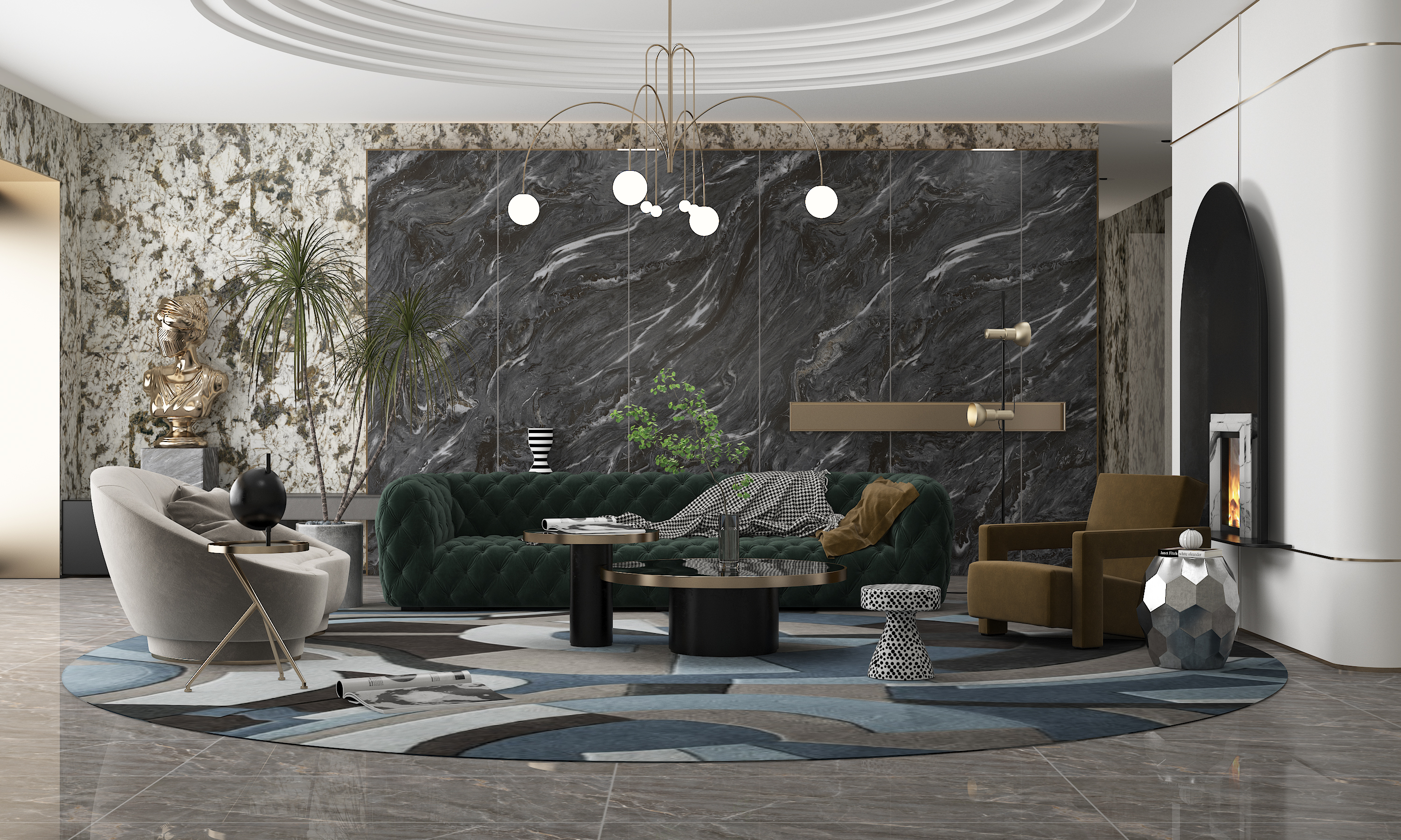 瓷砖十大品牌:开次直播,被问爆的一款高级感岩板背景墙