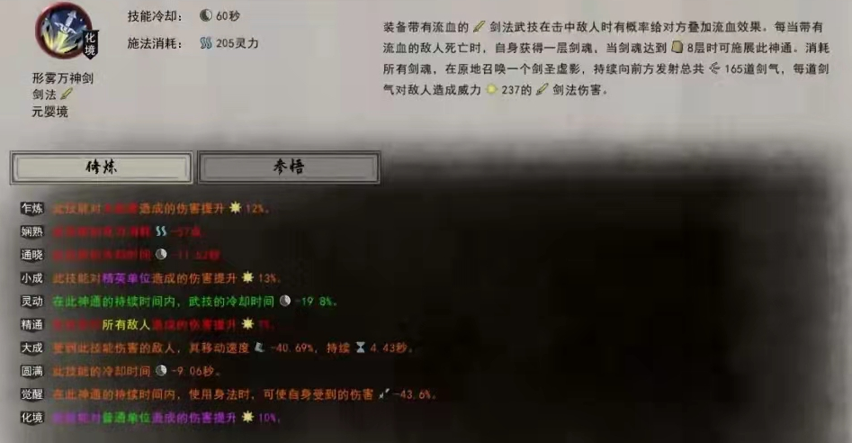 鬼谷八荒:剑修技能搭配方案