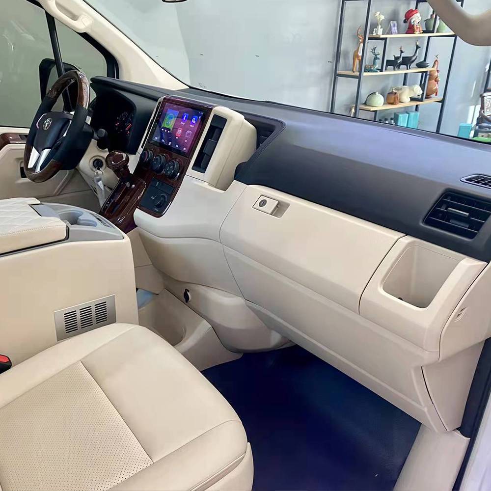 21款丰田海狮9座商务车豪华内饰升级航空座椅沙发床木地板
