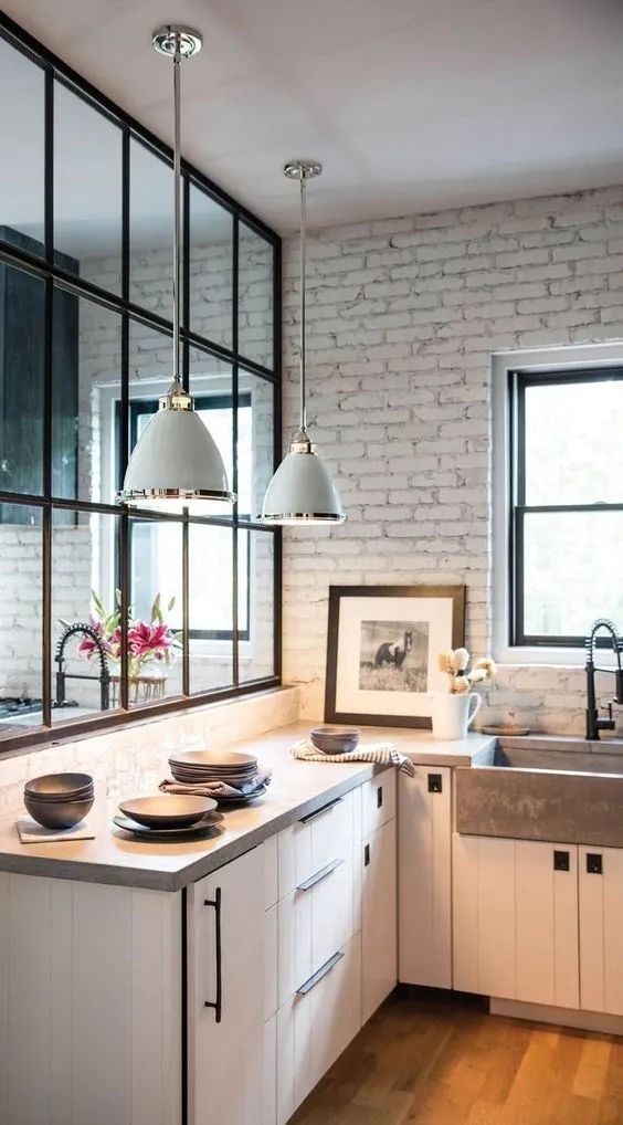 玻璃隔断好用吗?这25款超美玻璃厨房,让家越住越有通透感!