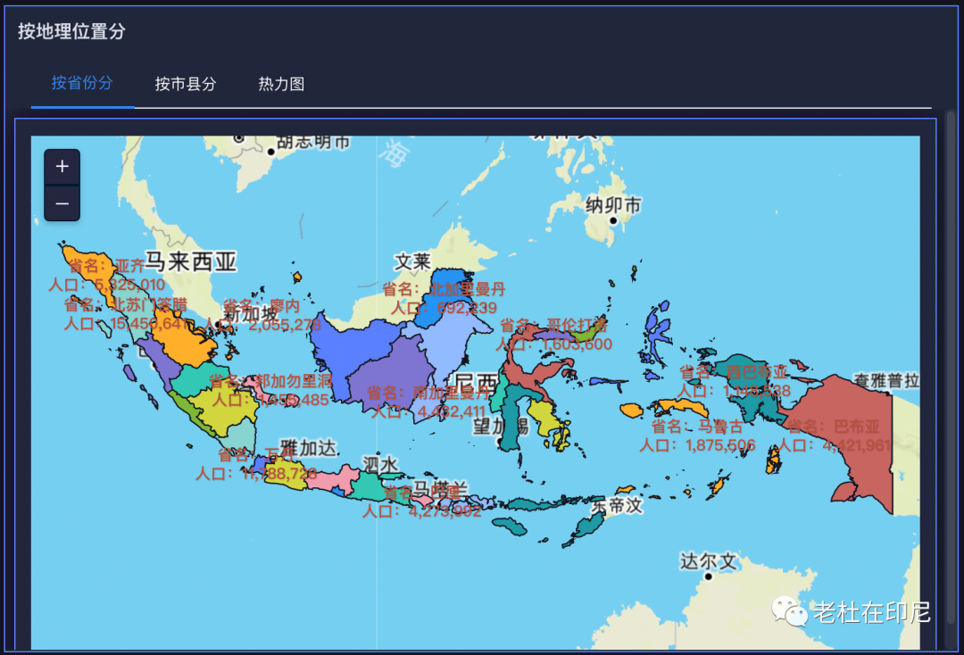 印尼人口分布图图片