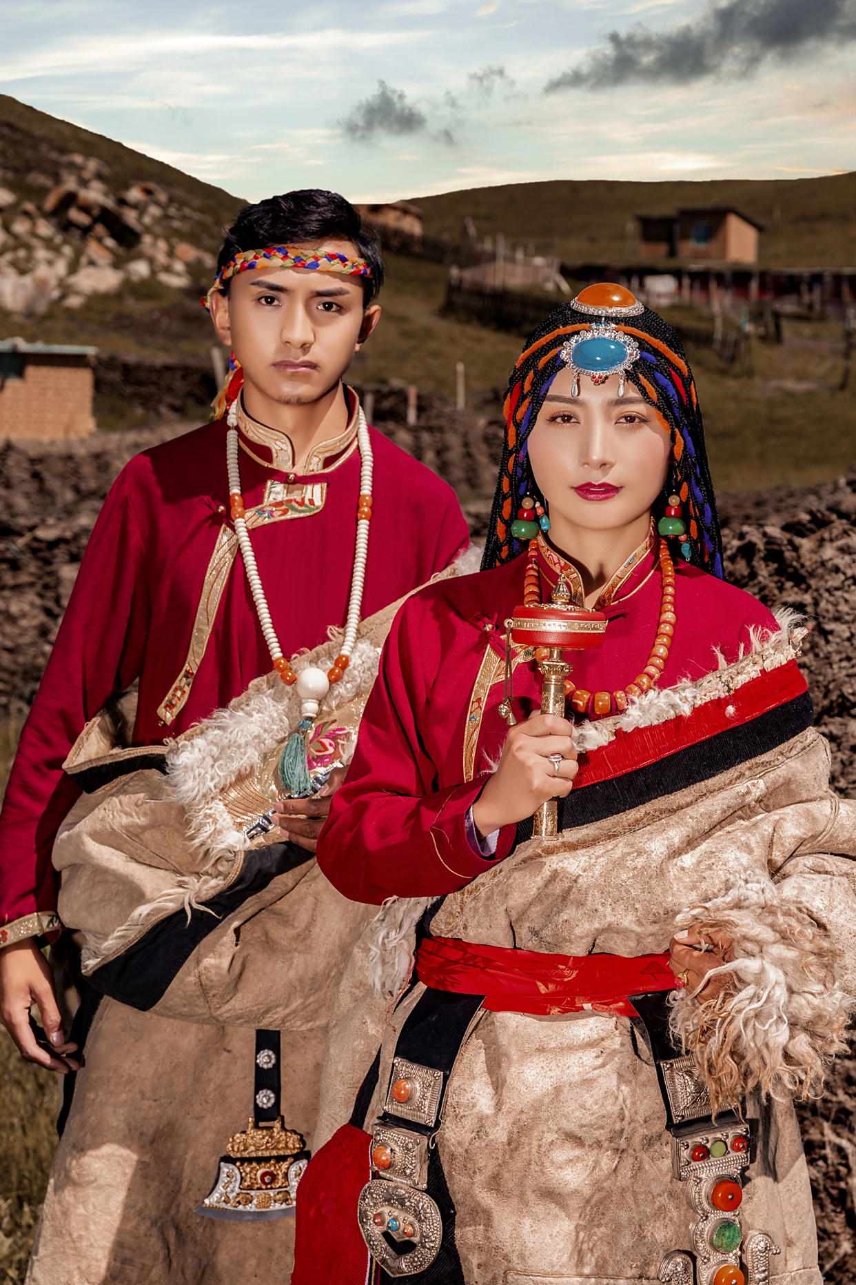 「藏式婚纱摄影」在甘南合作拍藏式婚纱照,简直不要太美了