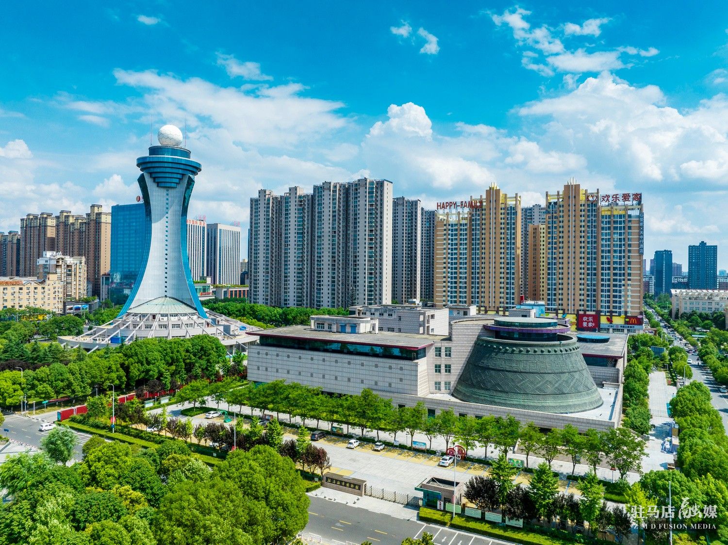 驻马店:"云"瞰天中盛夏美景