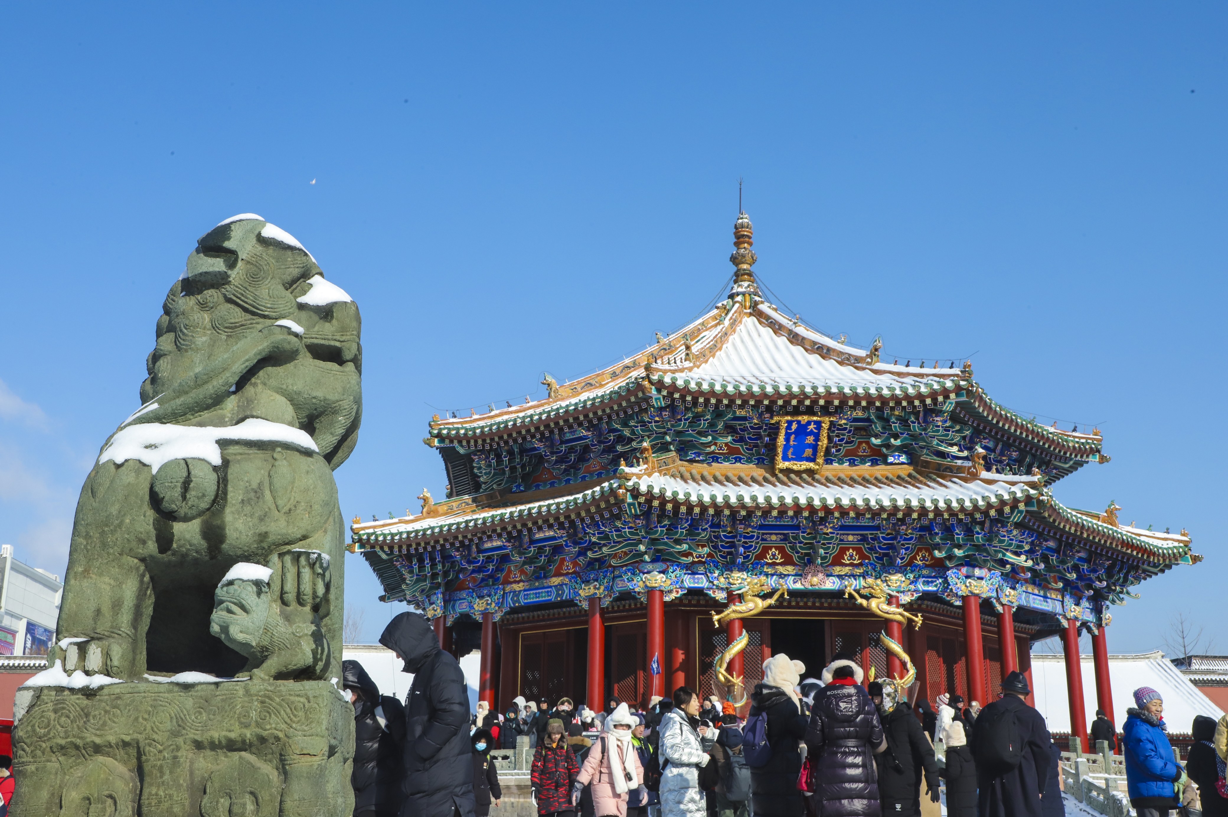 沈阳故宫雪景如画