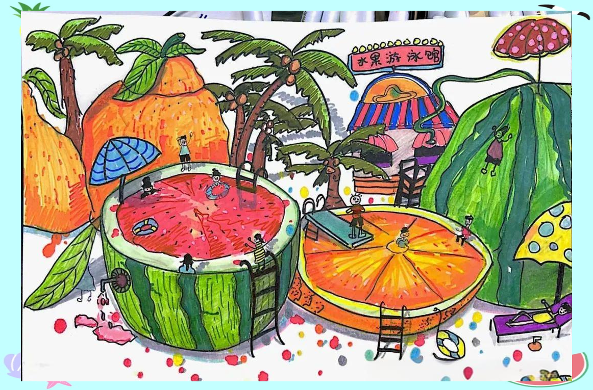 创意水果儿童画展现多彩水果乐园,看孩子如何描绘心中的奇幻世界