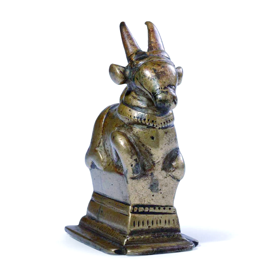 域见艺术博物馆藏品:印度神牛南迪铜像的珍贵故事