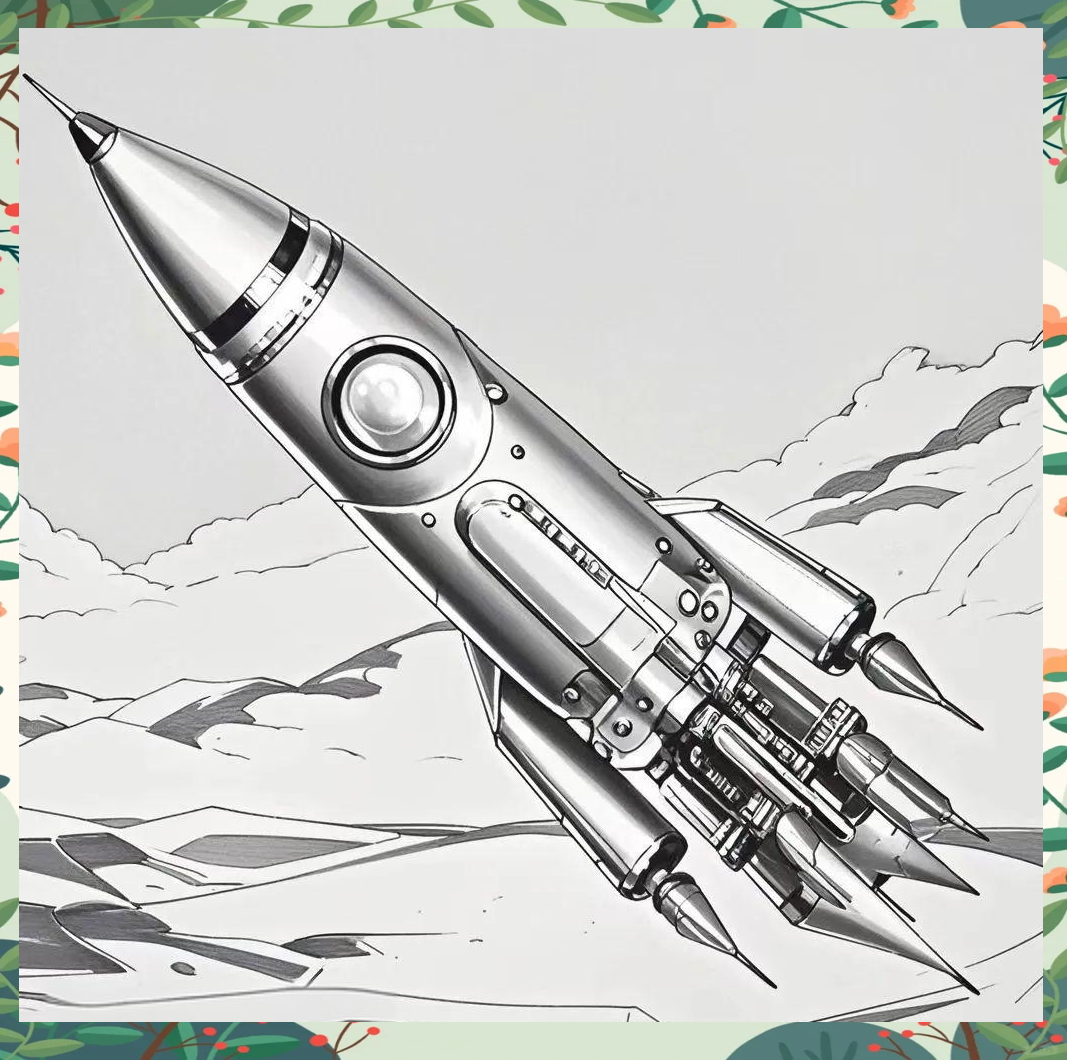 卡通火箭简笔画教程分享,探索未来宇宙的奇妙世界