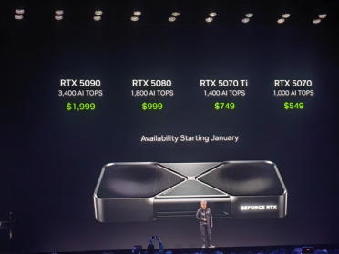 NVIDIA RTX 50系列价格正式公布！549美元起
