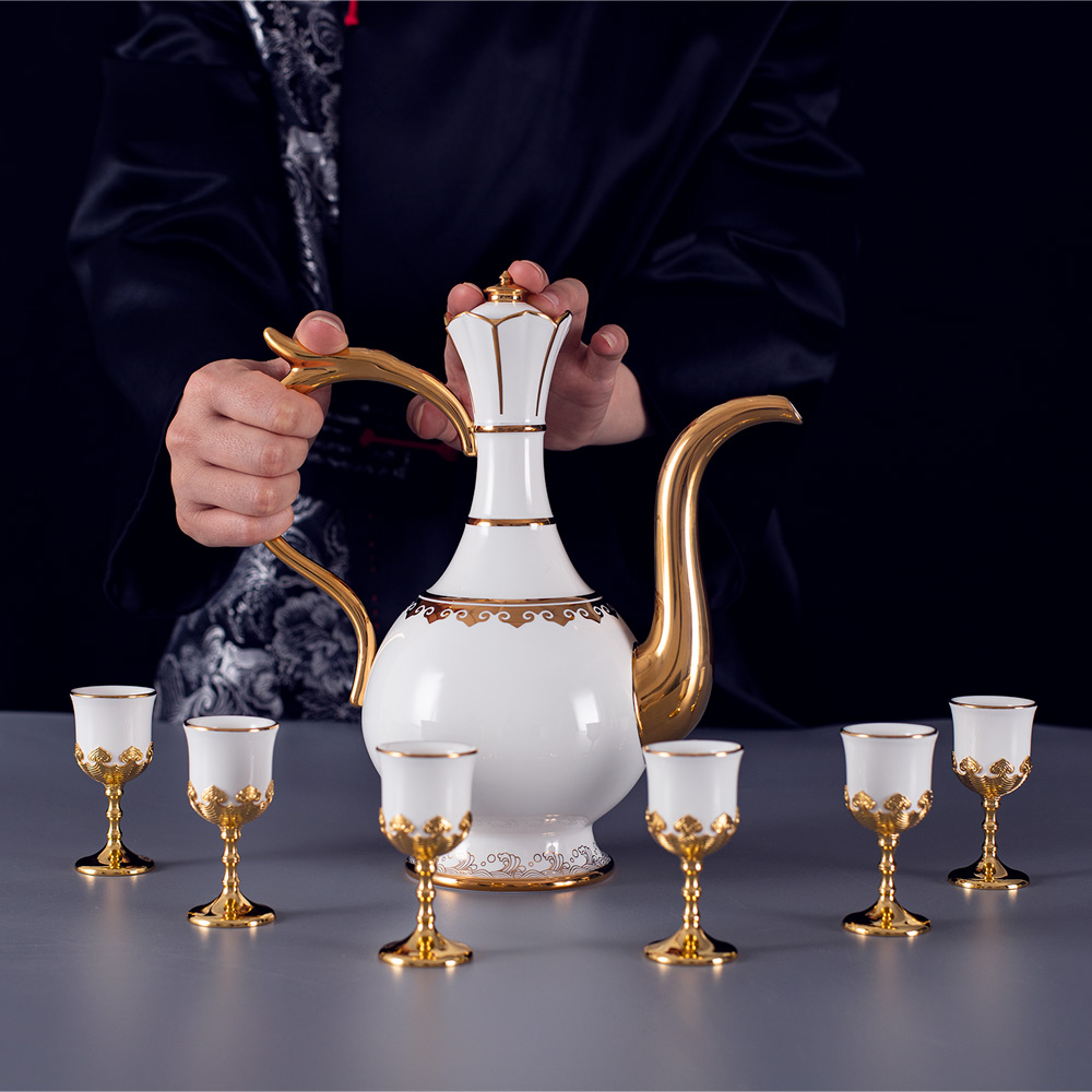 蒙古酒具酒杯精装工艺内蒙古特色礼物-福道草原酒具