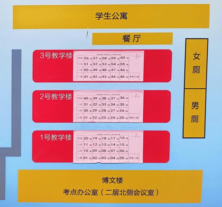 保存!德州一中,二中,实验中学高考考场地图发布