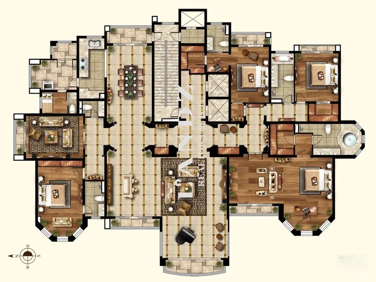 689平米的豪华大平层户型:需要吹牛吗?