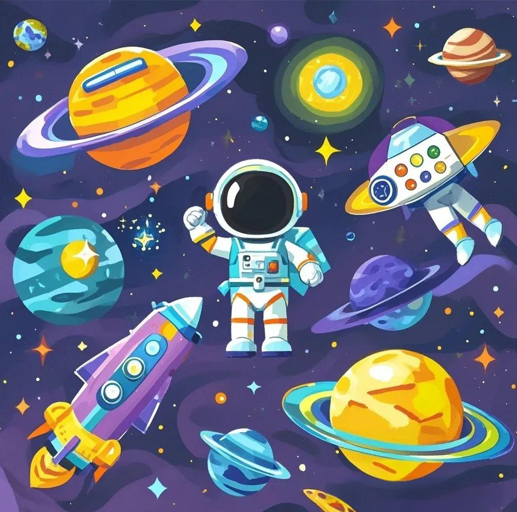 众多未来科幻科技太空创意绘画,小学生参赛获奖作品素材