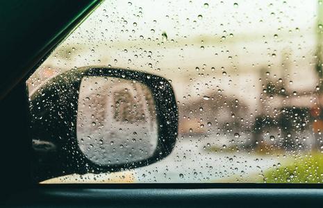 车窗下雨图片唯美图片