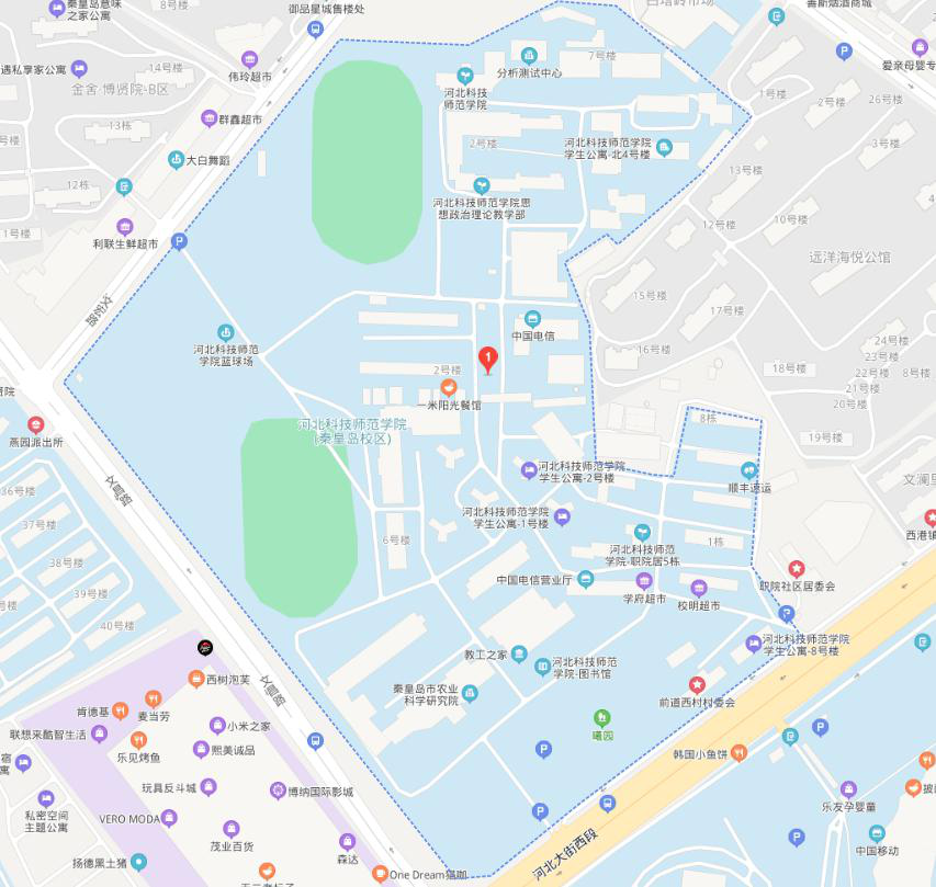 河北科技师范学院地图图片