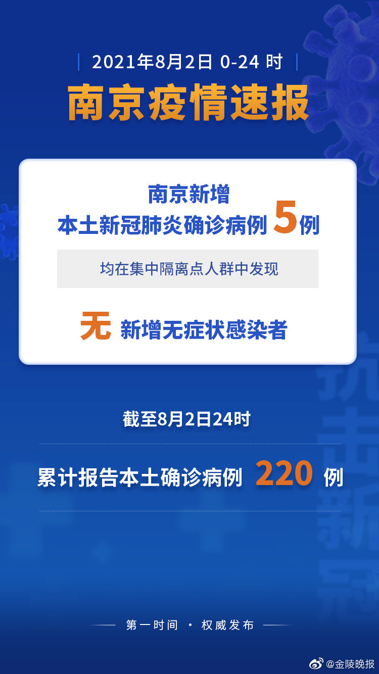 2021年8月2日0-24时南京疫情速报