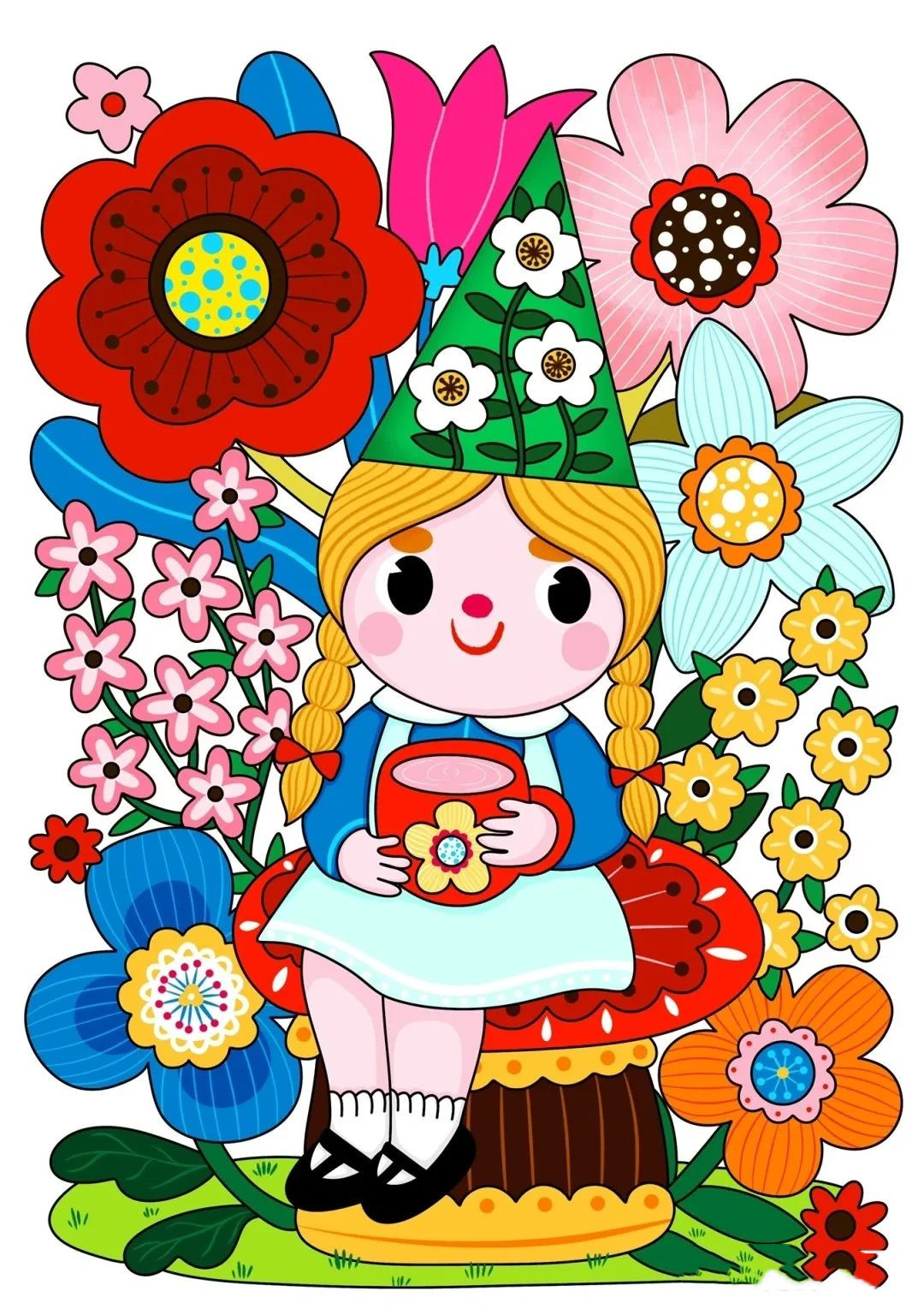 10张儿童插画,配色大气