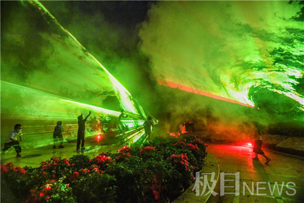 植物园夜游:游客追逐光影.jpg