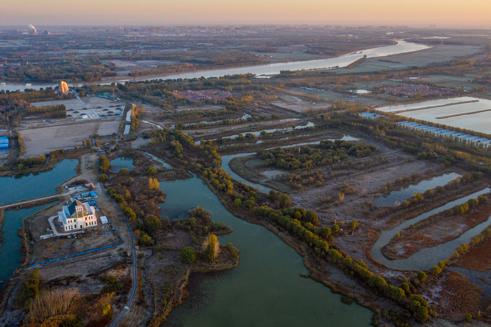 山东省淄博市高青县:初冬晨景