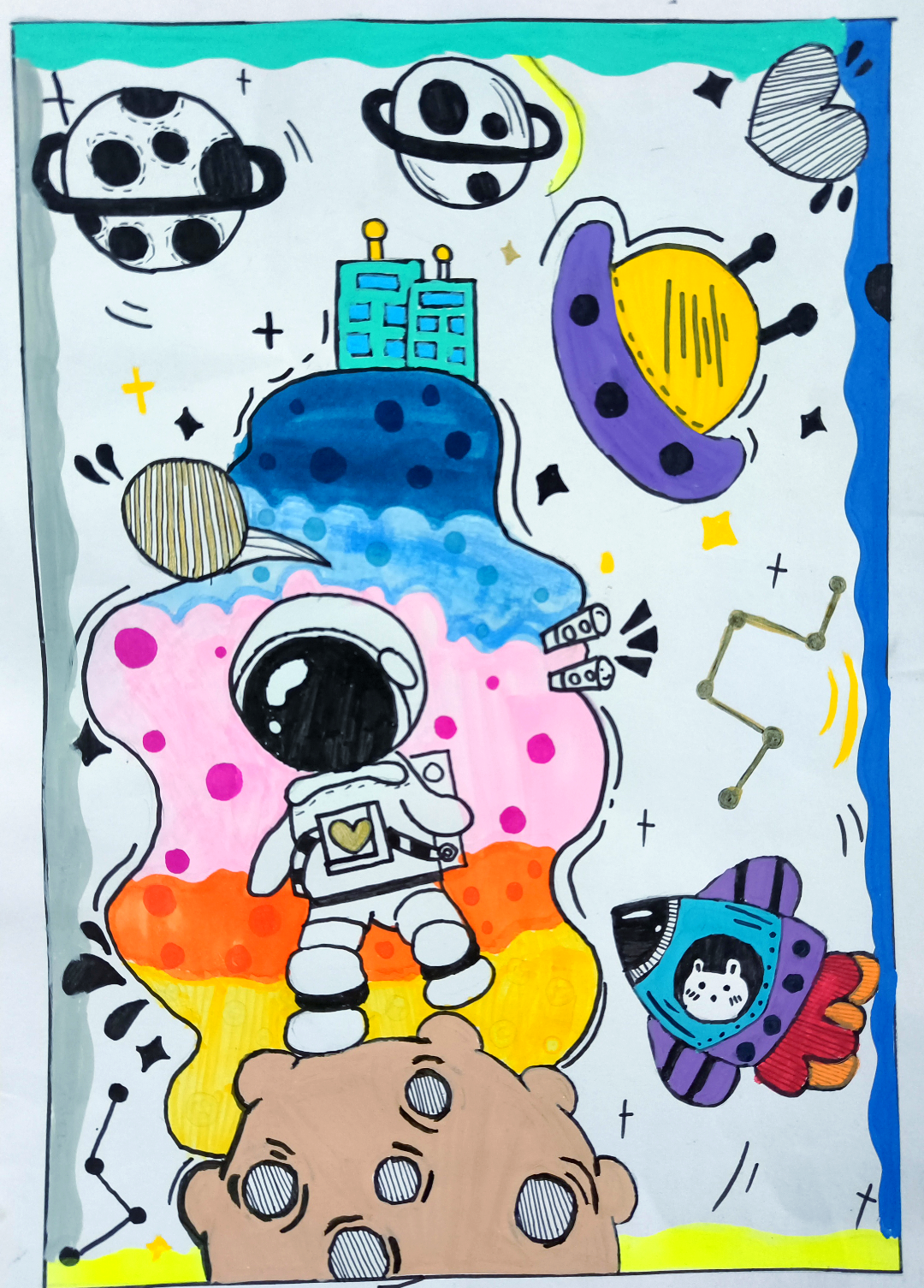 创新科技引领未来,古槐街小学科幻画作品展