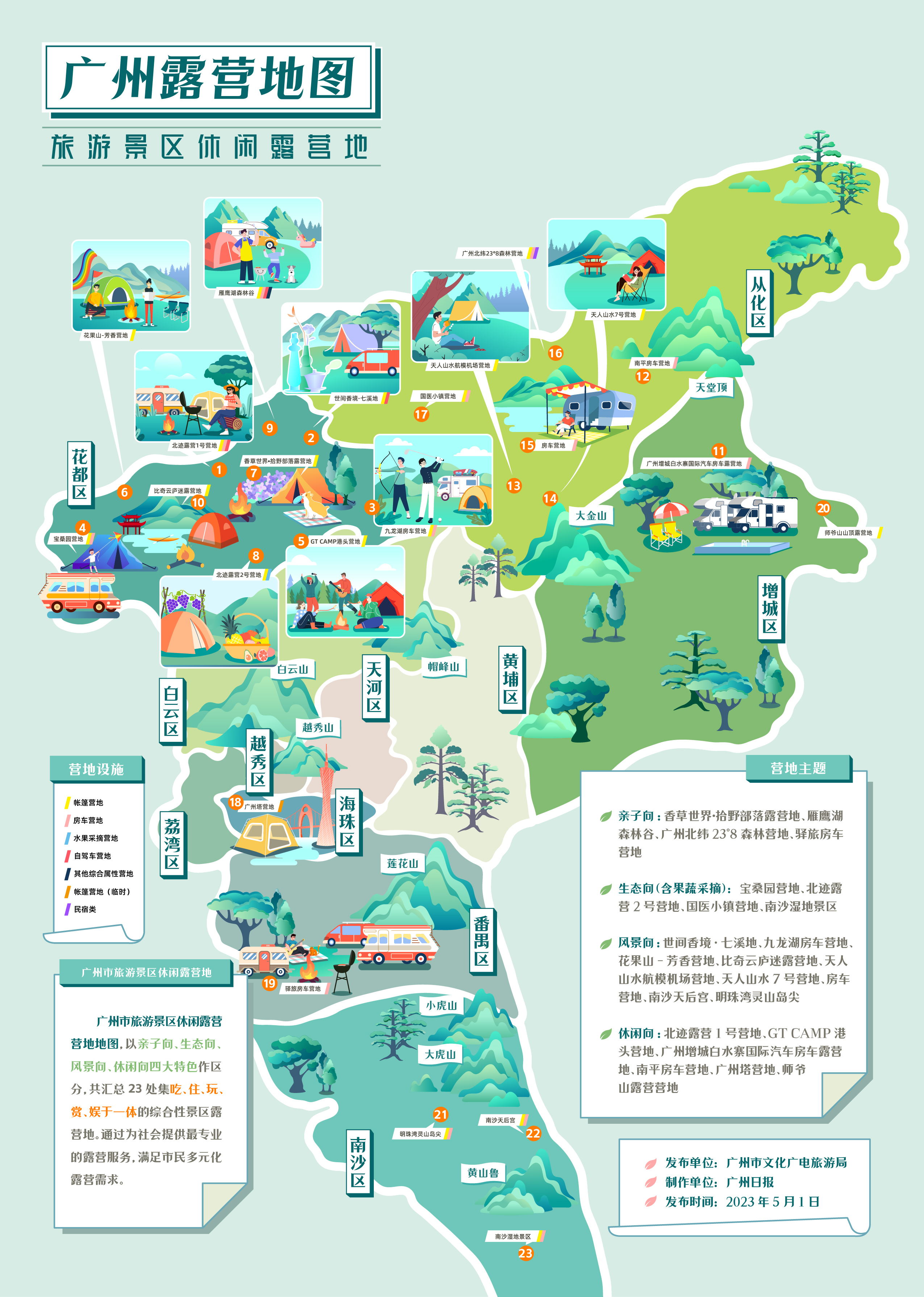 广州露营地图首发!2023广州露营季开启初夏美好时光